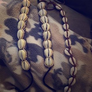2 Sea Shell Bracelets and 1 -Necklace